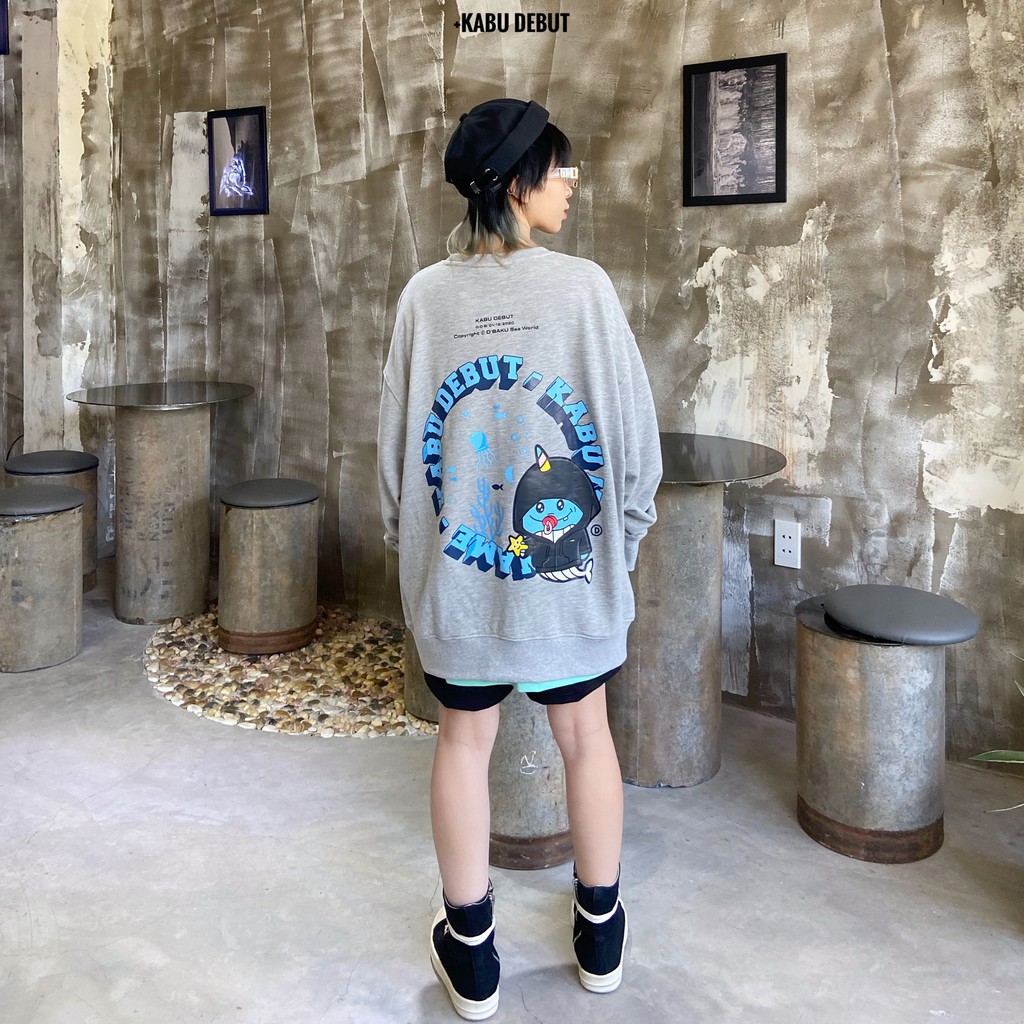 Áo Sweatshirt nỉ tay dài Kabu Debut (Tặng kèm móc khóa)