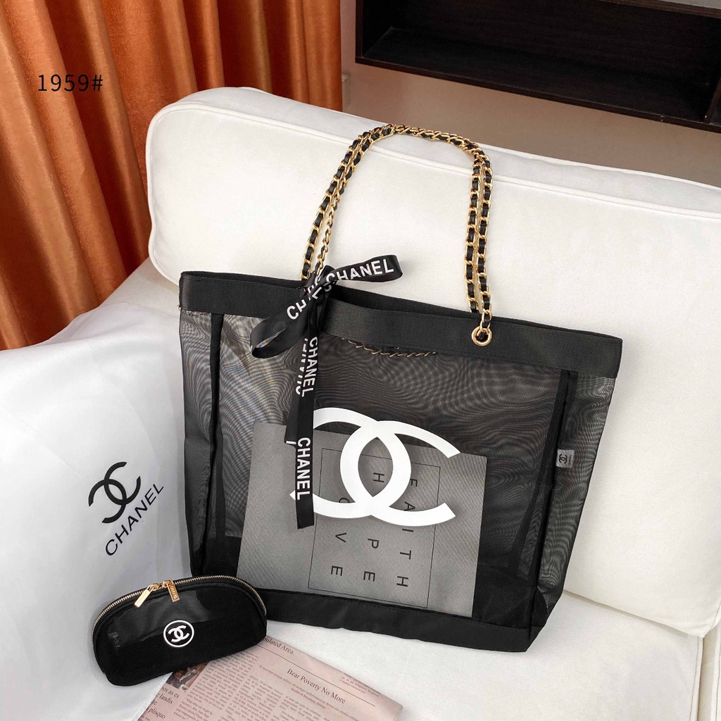 Túi xách Chanel Vip phối lưới 1959