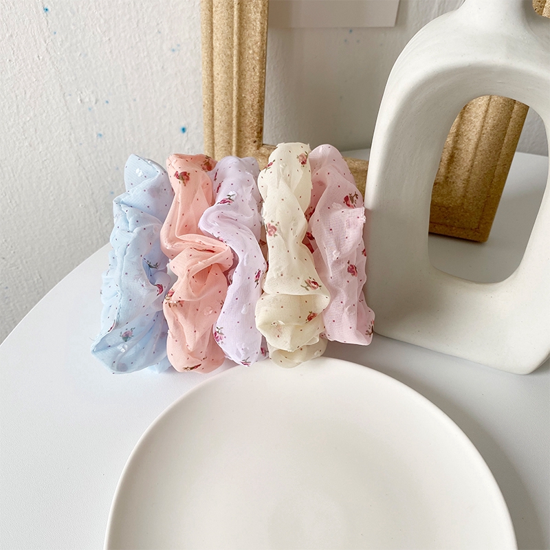 [Mã FASHIONCB232 hoàn tối đa 15K xu đơn 50K] Dây Buộc Tóc Cao Su In Họa Tiết Hoa Đơn Giản Phong Cách Hàn Quốc | BigBuy360 - bigbuy360.vn