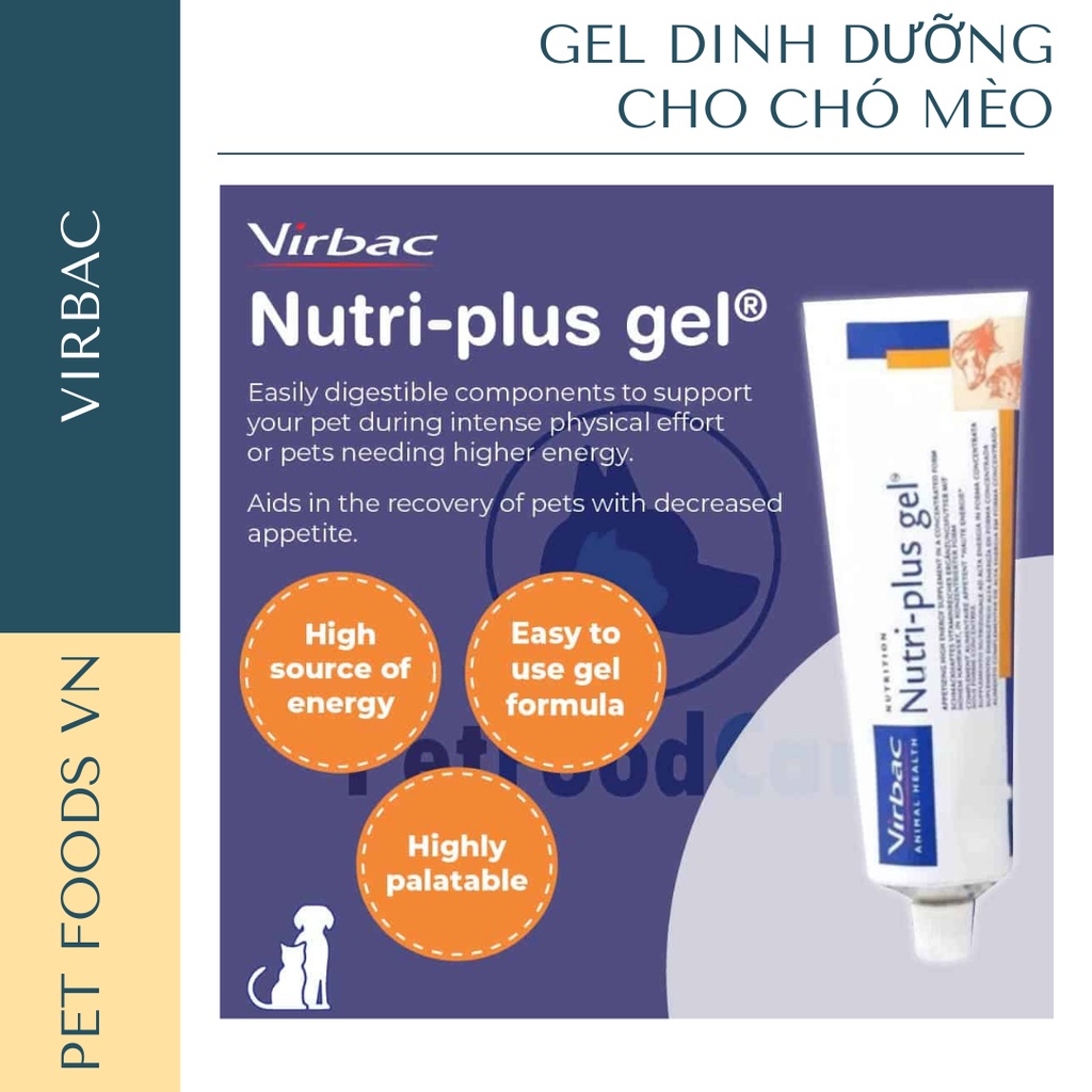 Gel dinh dưỡng cho chó mèo VIRBAC Nutri-plus Gel 100g