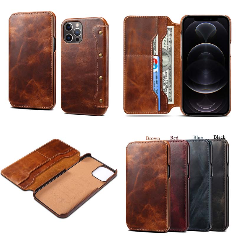 Ốp Lưng Điện Thoại Dạng Ví Da Lật Dành Cho iPhone 13 Pro Max iPhone13 iPhone 12 Mini iPhone12