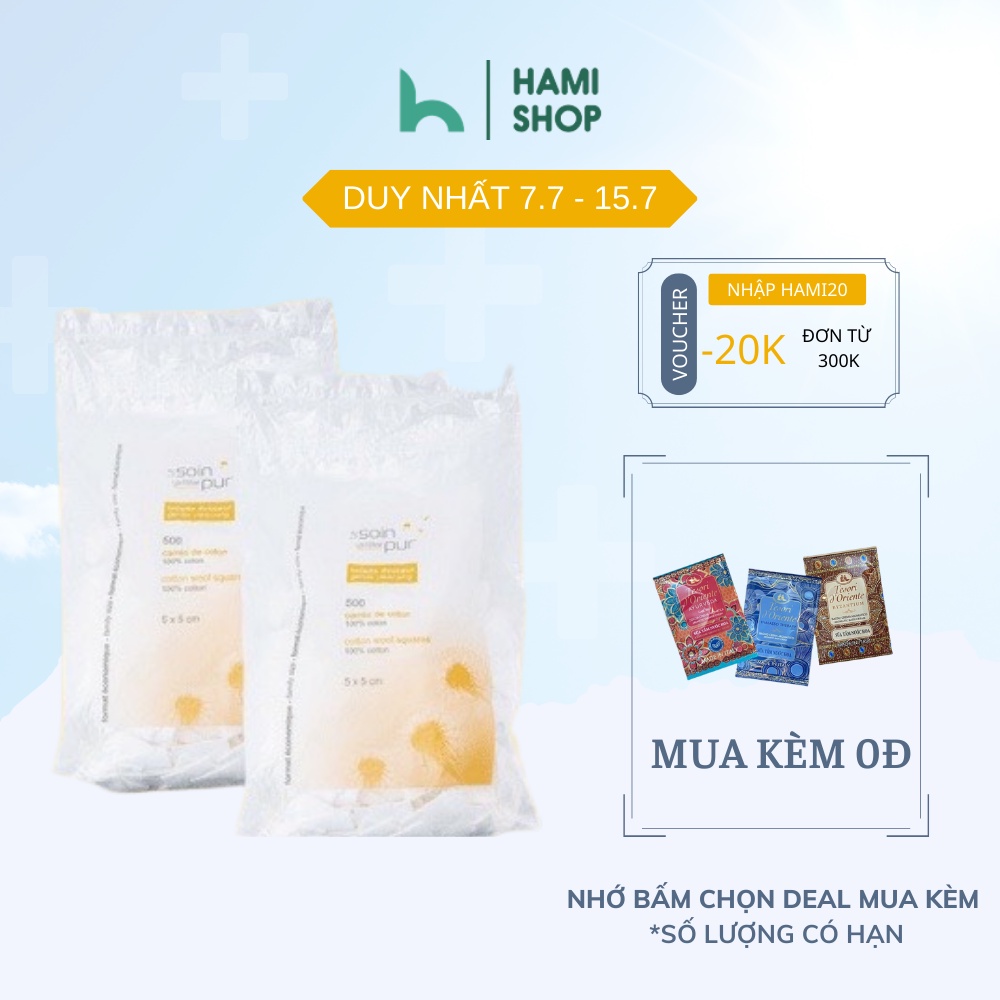 Bông tẩy trang hữu cơ Tetra Le Soin à l'Etat pur, Pháp (500 miếng) tẩy sạch bụi bẩn và lớp trang điểm cho mọi loại da