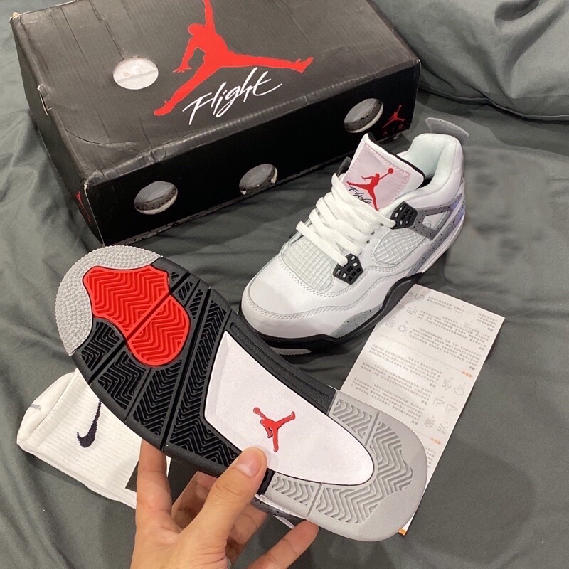 GIÀY JD4 RETRO XÁM TRẮNG SC