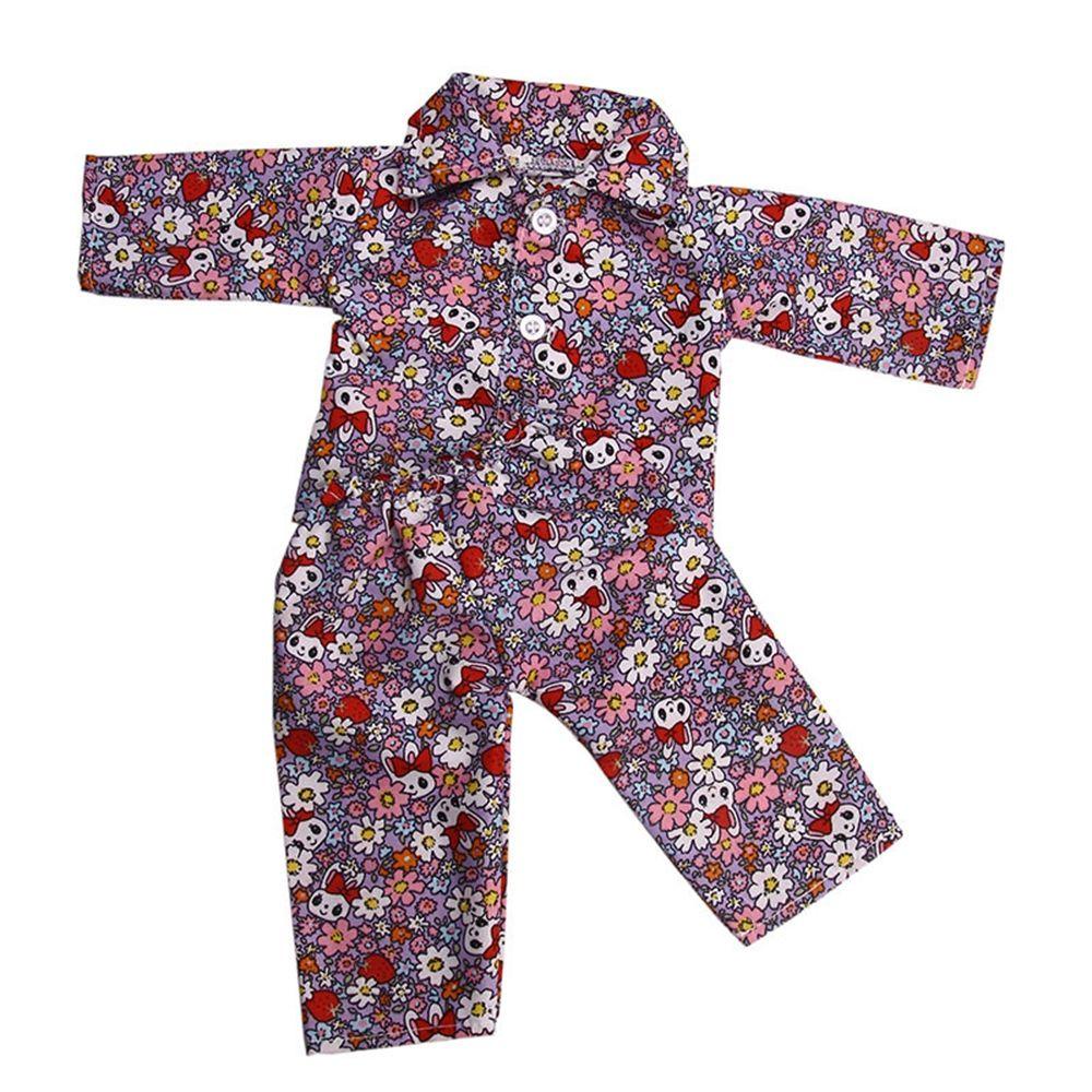 Bộ Đồ Ngủ In Họa Tiết Hoạt Hình Thời Trang Cho Búp Bê 18Inch