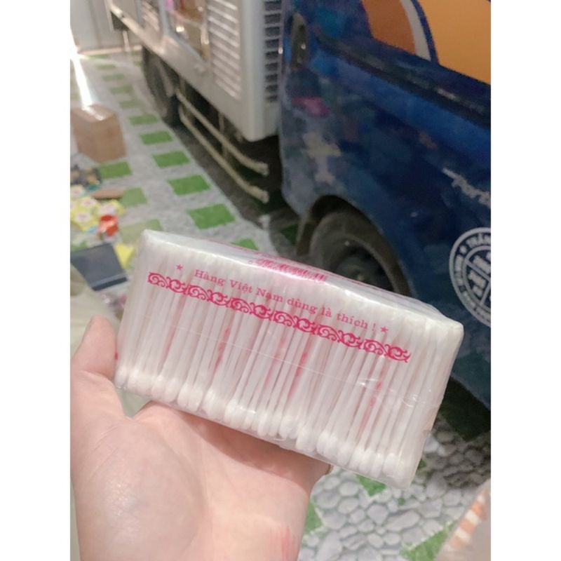 SỈ 12 GÓI TĂM BÔNG. BÔNG NGOÁY TAI NHỰA LOẠI NGƯỜI LỚN. HÀNG CÔNG TY CHÍNH HÃNG