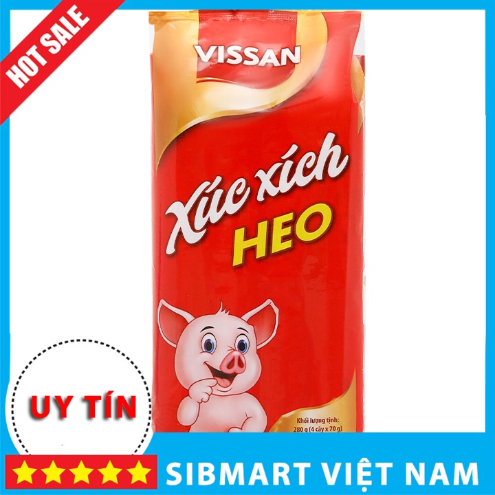 Xúc xích Heo tiệt trùng Vissan 280g (4 cây) - SibMart Việt Nam - SC0033