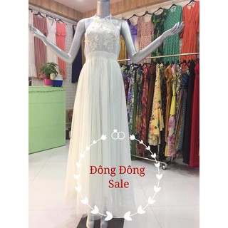 Đầm cổ yếm lấp lánh