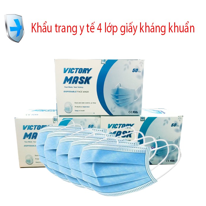 KHẨU TRANG Y TẾ 4 LỚP HỘP 50C VICTORY MASK