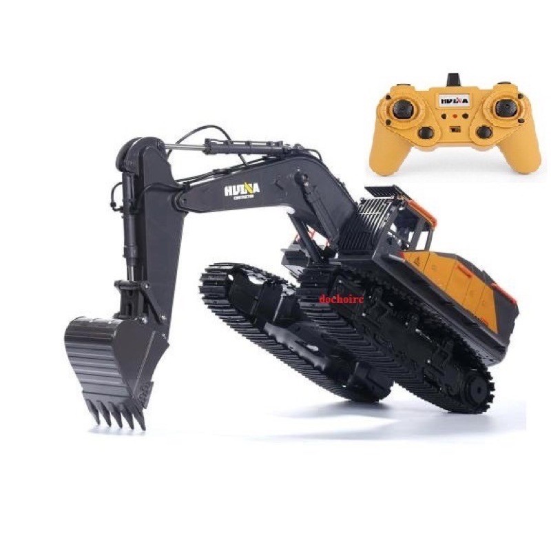 xe xúc điều khiển từ xa Hunia 1592 size to scale như xe thật