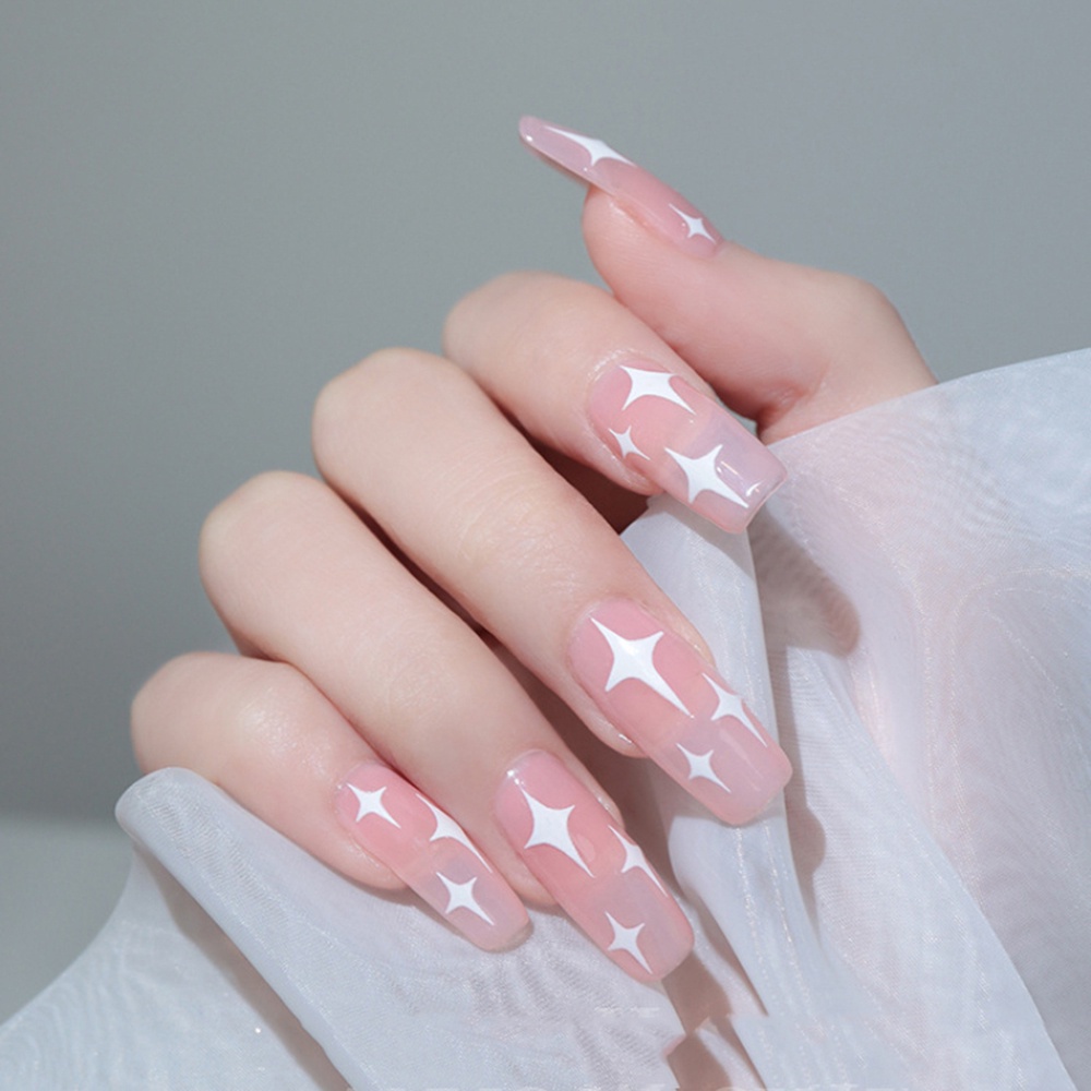 [Hàng mới về] Sticker dán móng tay trang trí hình ngôi sao trái tim 3D diy hợp thời trang