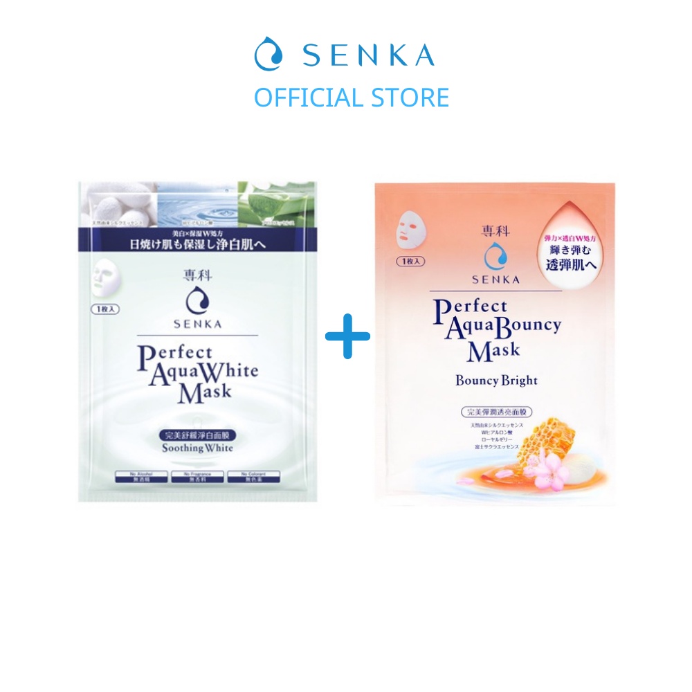 [MUA 1 TẶNG 1] Mặt nạ Soothing white làm dịu da 23g và Mặt nạ B Bright giúp da trắng sáng 23g Senka_95340 | BigBuy360 - bigbuy360.vn