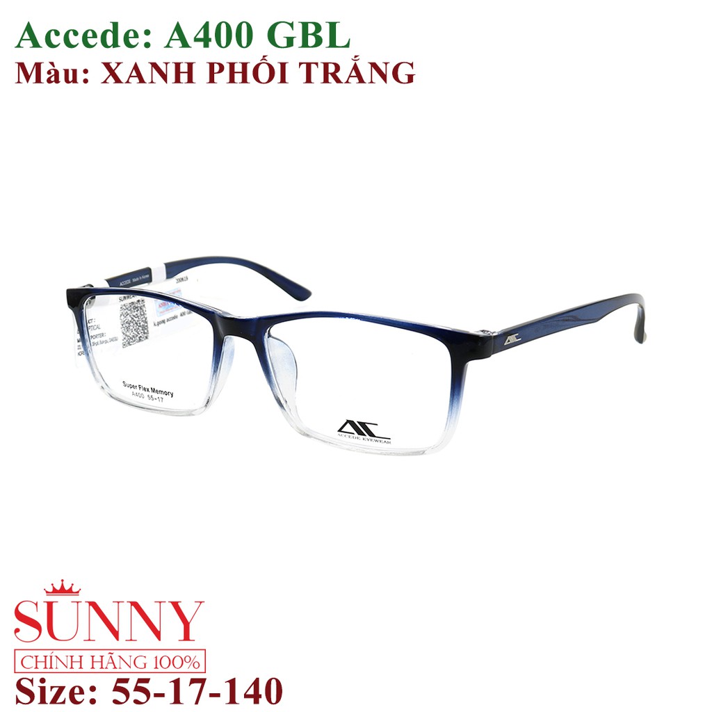 A400 - gọng kính nam nữ Accede chính hãng bảo hành toàn quốc