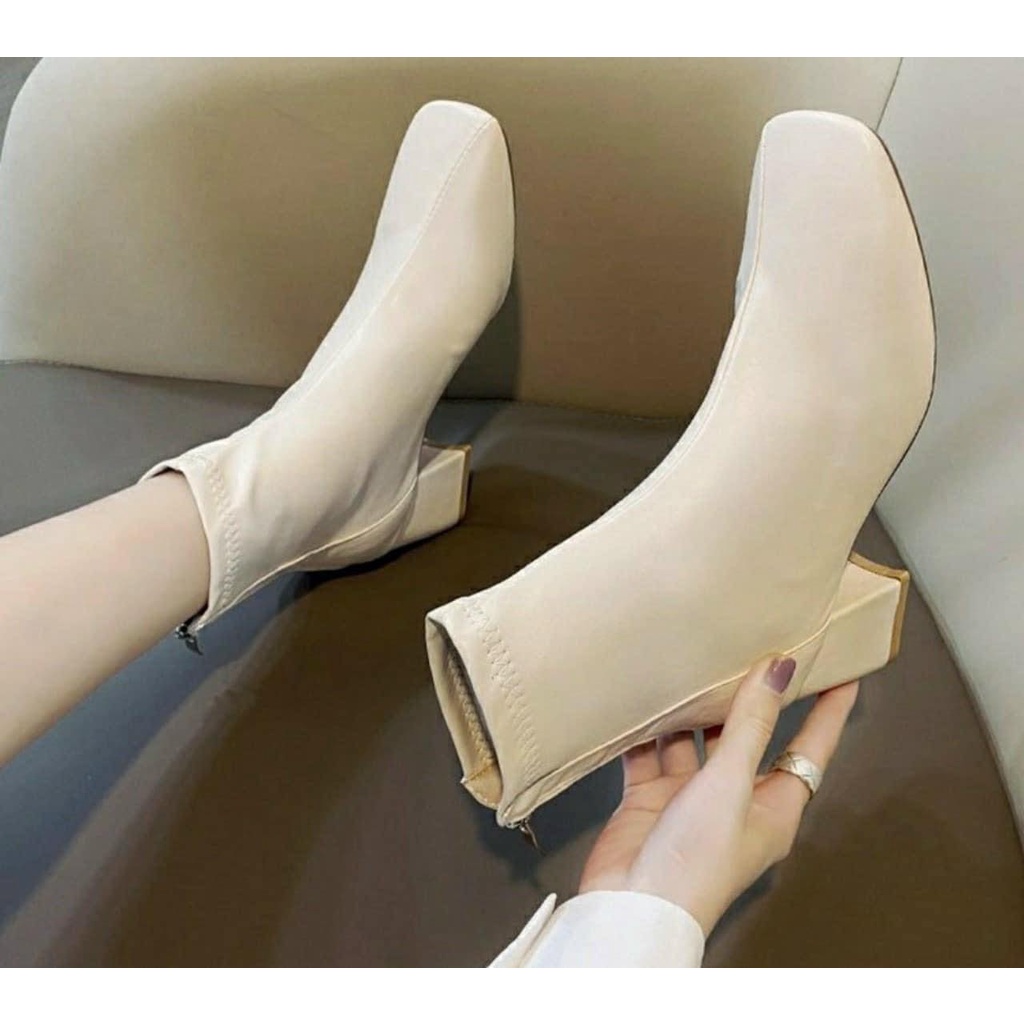 Boot phối sọc trơn đơn giản