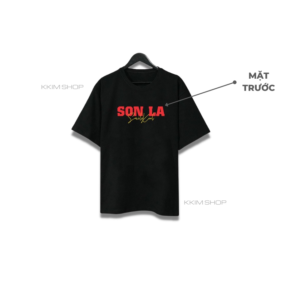 Áo thun tay lỡ SƠN LA, Áo phông 63 tỉnh thành Form rộng oversize, chất liệu Cotton KKIMSHOP