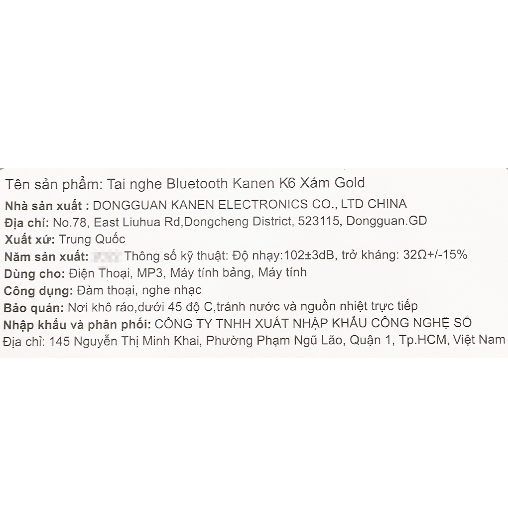 Tai nghe Bluetooth Chụp tai Kanen K6 Xám Gold - Chính hãng BH 12 tháng