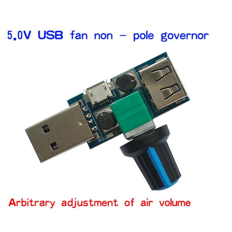 Bộ Điều Khiển Tốc Độ Quạt Usb Dc 4-12v Đa Chấu Điều Chỉnh Được