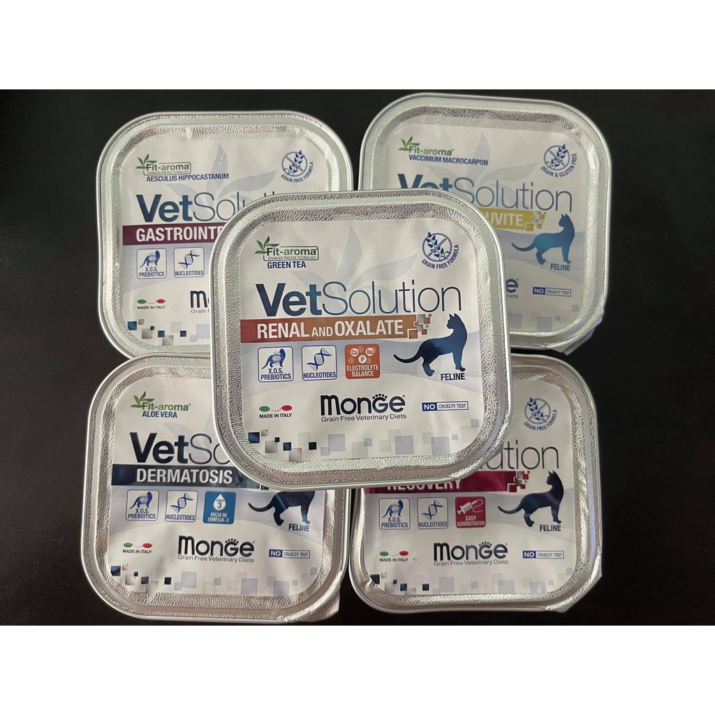 Pate Monge Vetsolution Gastrointestinal cho chó mèo hỗ trợ các vấn đề tiêu hóa xuất xứ Ý