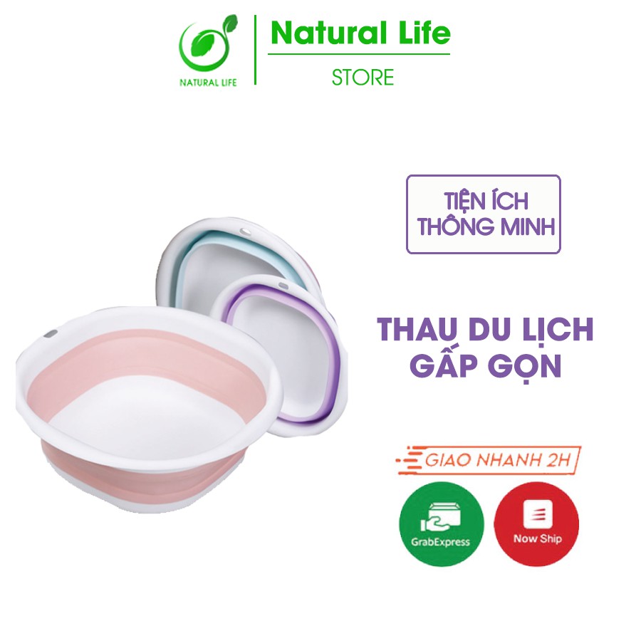 Thau Chậu Du Lịch Silicon Gấp Gọn Tiện Lợi, Tiết Kiệm Không Gian