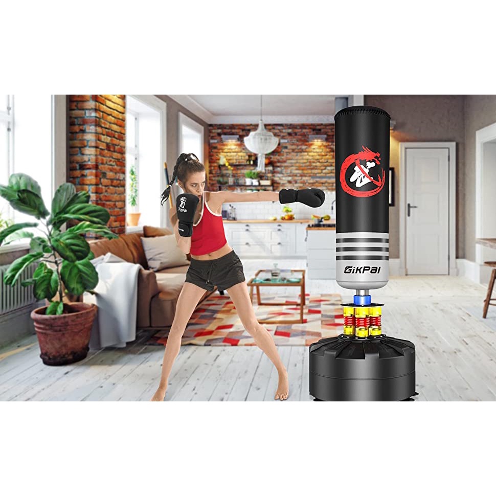 Bao cát đấm bốc tập võ Aibeijiansport® tặng kèm Găng MMA + băng đa 3M + Bóng phản xạ treo đầu, bảo hành bao cát 12 tháng