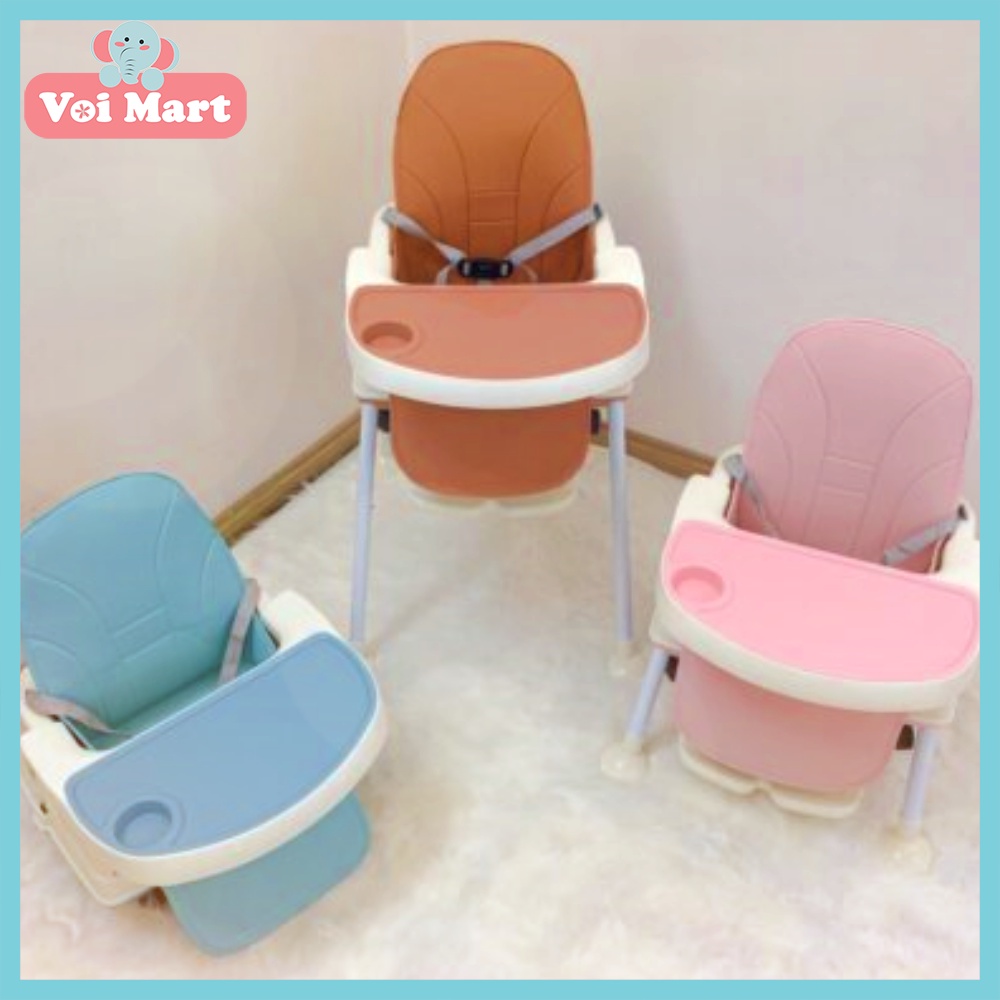 Ghế Ăn Dặm Đa Năng Cho Bé HANBEI Có Đệm Và Bánh Xe Bảo Hành Chính Hãng 12 Tháng