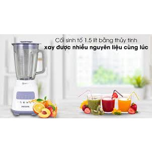 [Bảo hành 24 tháng] Máy xay sinh tố đa năng Philips HR2221  full phụ kiện cối nhựa - Hàng chính hãng - Đẹp, Bền .