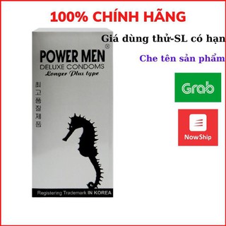 Bao cao su Power Men Cá Ngưa Xám –Loại cao cấp, kéo dài thời gian- Hộp 12 bao