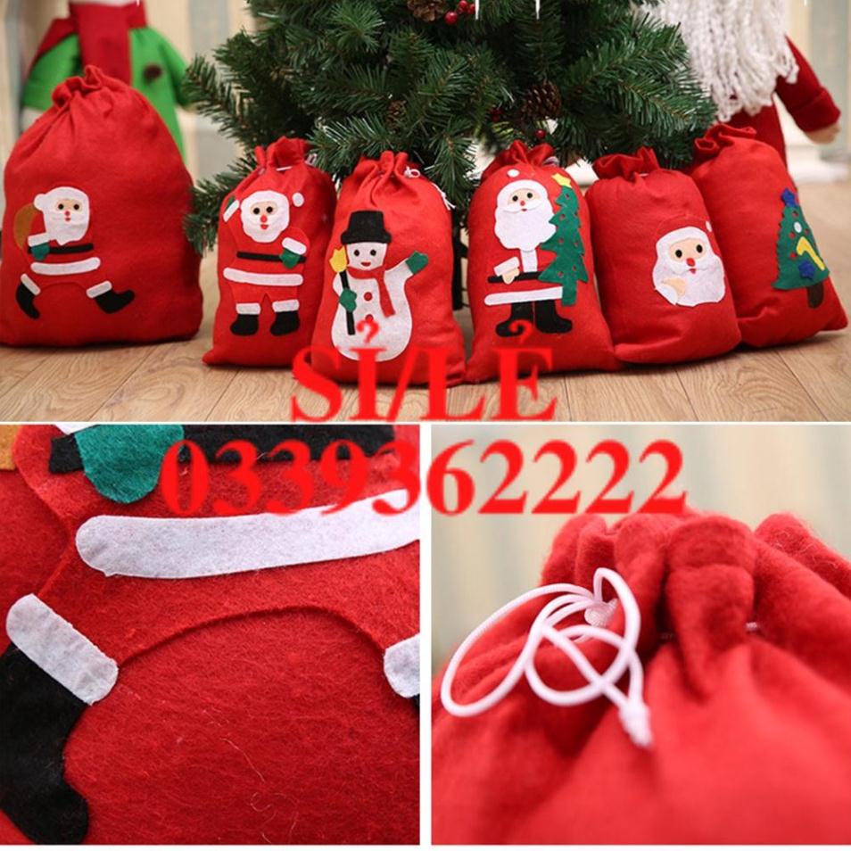 Christmas Santa Claus Snowman Gift Bag Fabric Large Shopping Bag MM  HAIANHSHOP