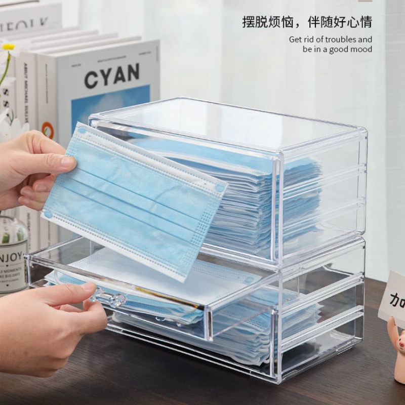 Hộp Đựng Khẩu Trang Trong Suốt Chống Bụi Bẩn Tiện Dụng