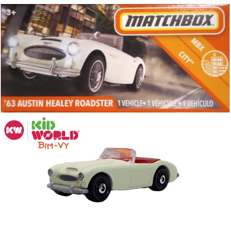 Xe mô hình Matchbox Box '63 Austin Healey Roadster 42/100. Tỷ lệ 1:64.