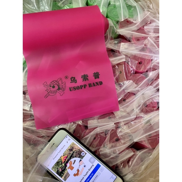 DÂY NÁ CAO SU thun bộ usopp hồng 0.65 cột sẵn 15cm-16cm-17cm