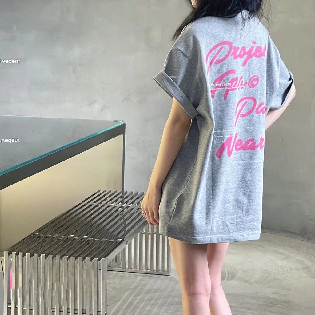 Áo Thun Nữ Ngắn Tay In Chữ Phong Cách retro Hàn Quốc