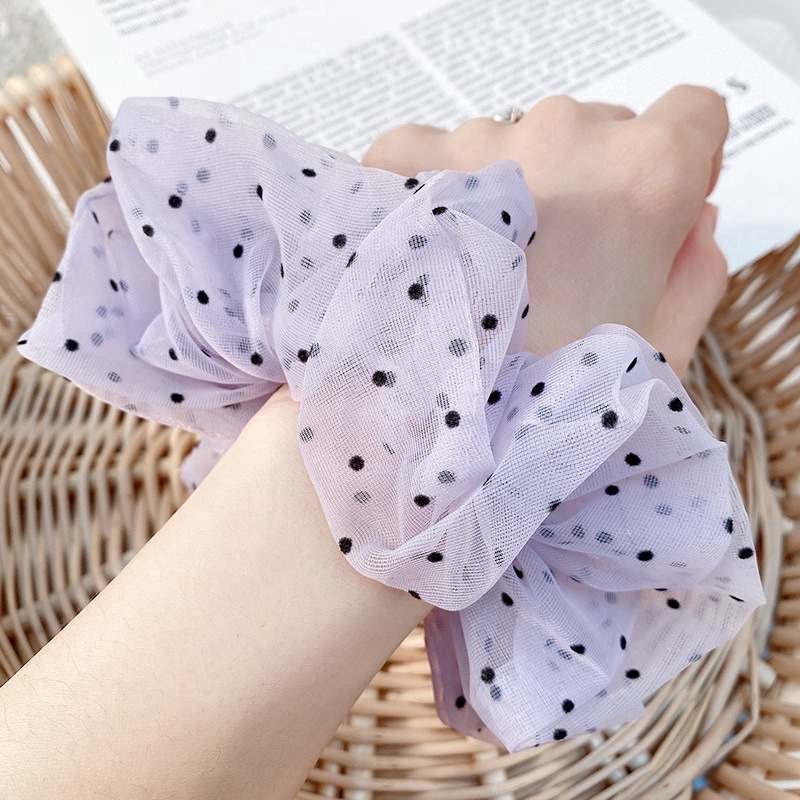 Dây Buộc Tóc Phối Hoạ Tiết Xinh Xắn Dành Cho Nữ