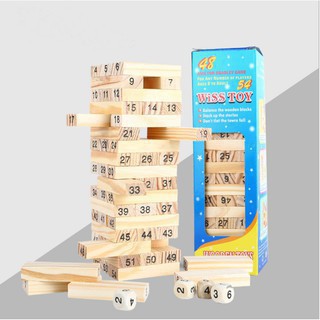 Đồ chơi Rút gỗ size lớn  - loại 54 miếng HD365 kích thước 22cm x 7cm