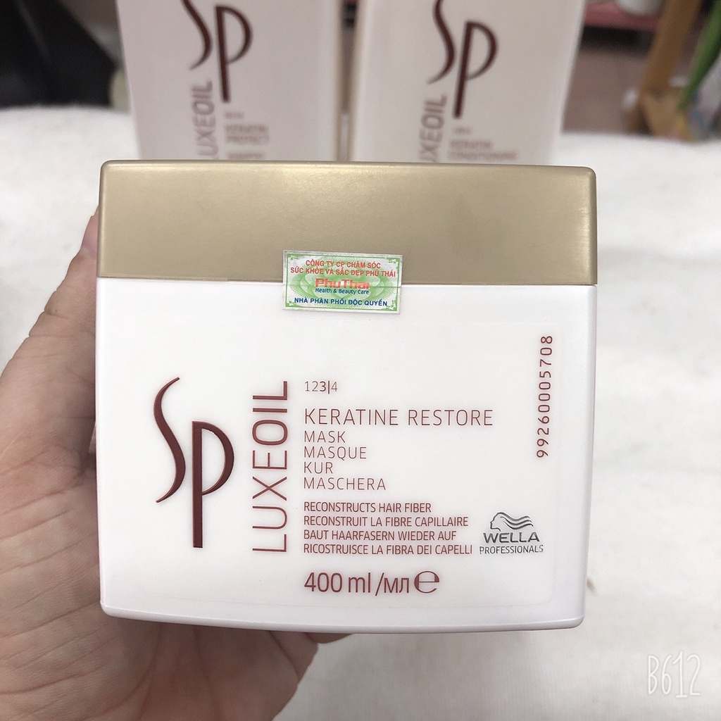 Hấp dầu bảo vệ và tái tạo cấu trúc tóc SP LUXEOIL KERATIN WELLA
