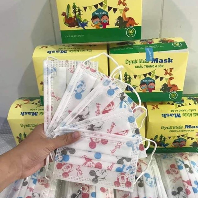 Hộp 50 cái khẩu trang y tế cho bé