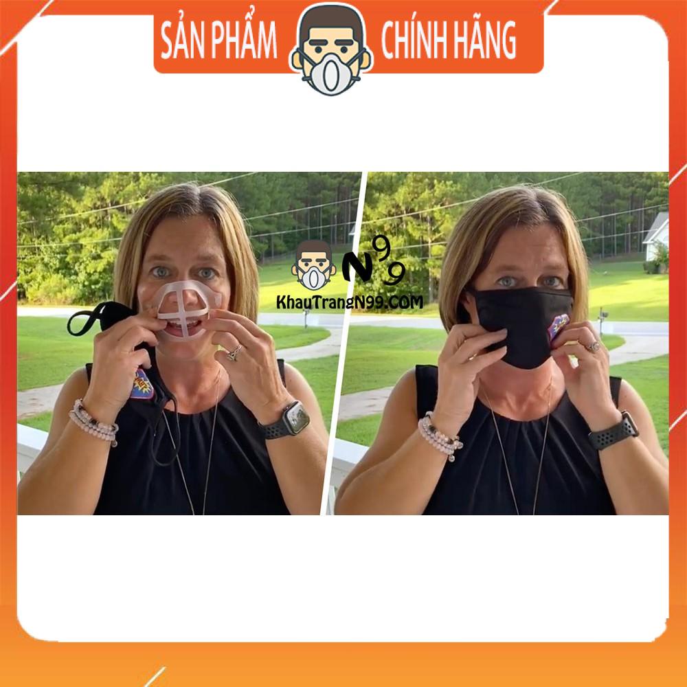 Khung miệng đeo khẩu trang giúp thông thoáng dễ thở, không dính son - Giá đỡ 3D cho khẩu trang y tế, khẩu trang vải