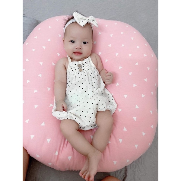 Áo liền quần bé gái sơ sinh, bodysuit bé gái sơ sinh vải muslin cotton cho bé 3 tháng, 6 tháng, 1 tuổi, 2 tuổi