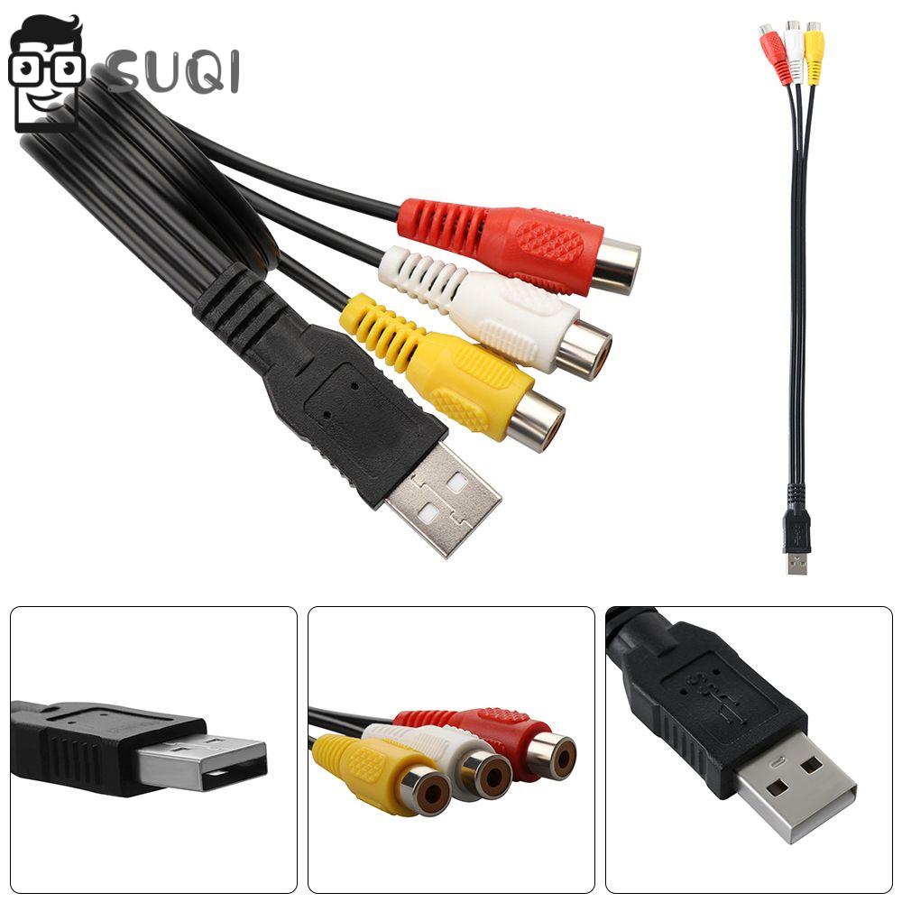 Cáp Chuyển Đổi Usb 2.0 M / F Hdtv Tv Usb Male Sang 3-rca Female 30cm