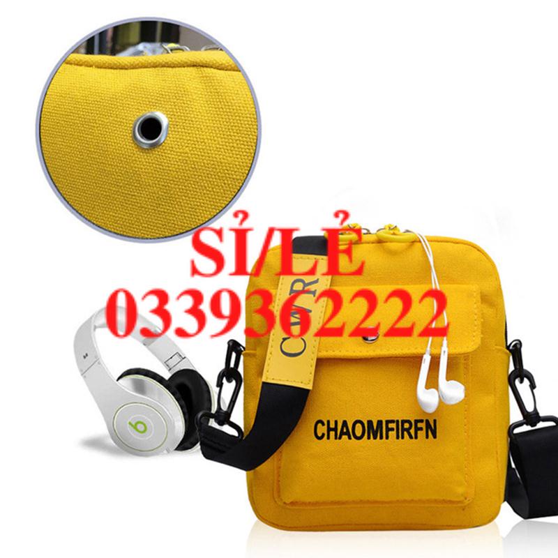 Túi đeo chéo vải canvas kiểu dáng đơn giản trẻ trung thời trang dành cho nữ