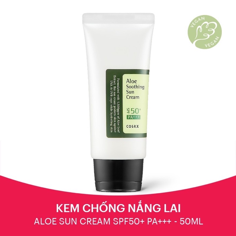 Kem chống nắng Cosrx vật lý lai hoá học Aloe Soothing Sun Cream Spf 50 Pa +++, 50ml