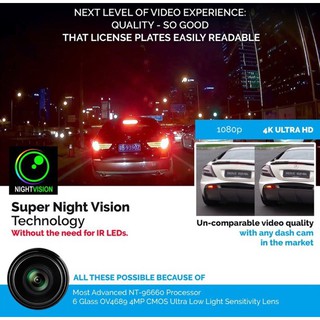 Camera hành trình cao cấp 4k chế độ ban đêm( kt