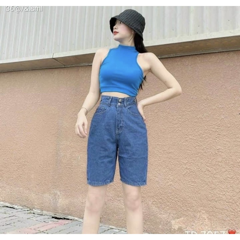 QUẦN JEAN NGỐ NGẮN  KIỂU FOM SIÊU  CAO