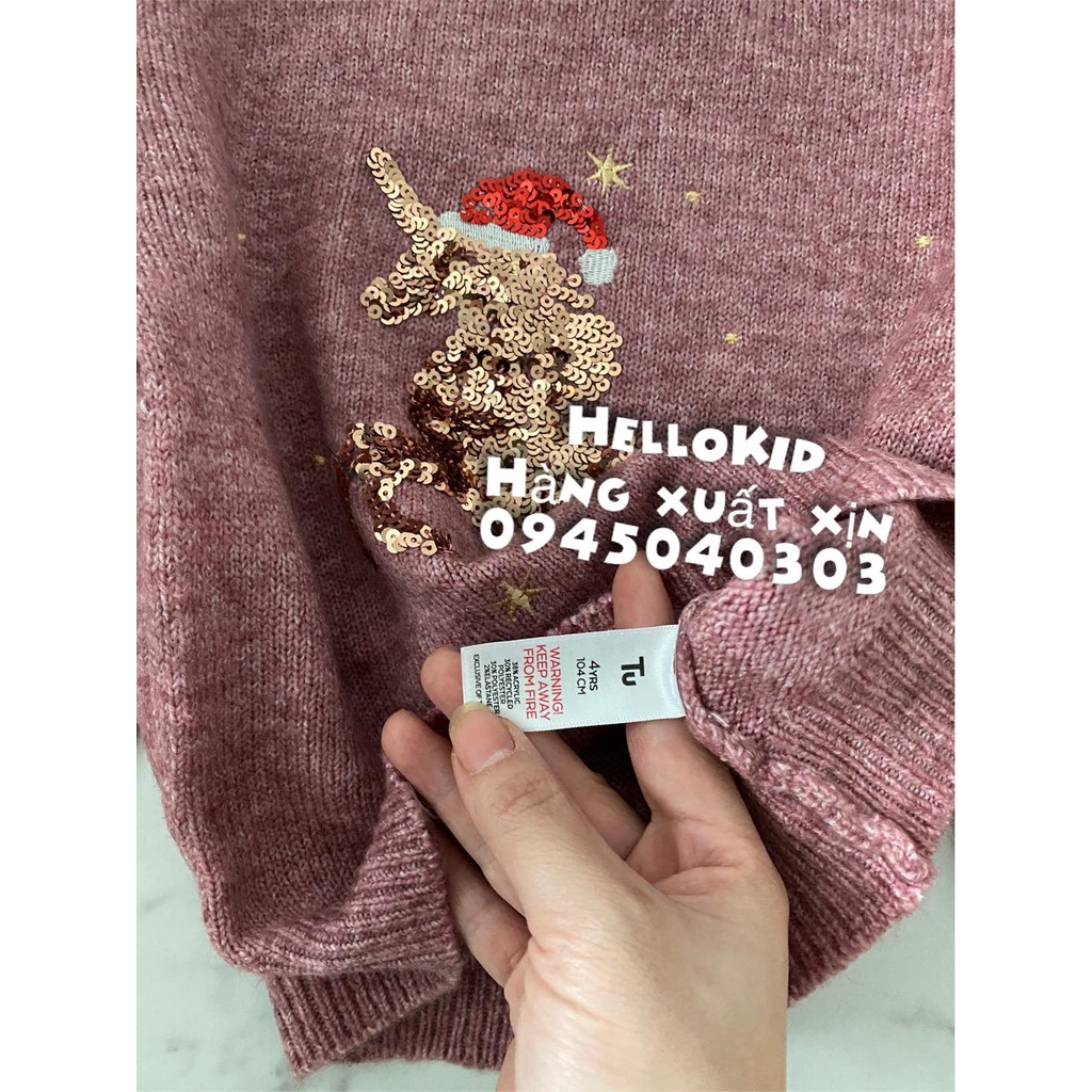 Áo len cao cổ ngựa sequin đội mũ bé gái | BigBuy360 - bigbuy360.vn