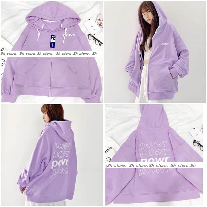 ÁO HOODIE ZIP POWR NỈ NGOẠI | BigBuy360 - bigbuy360.vn