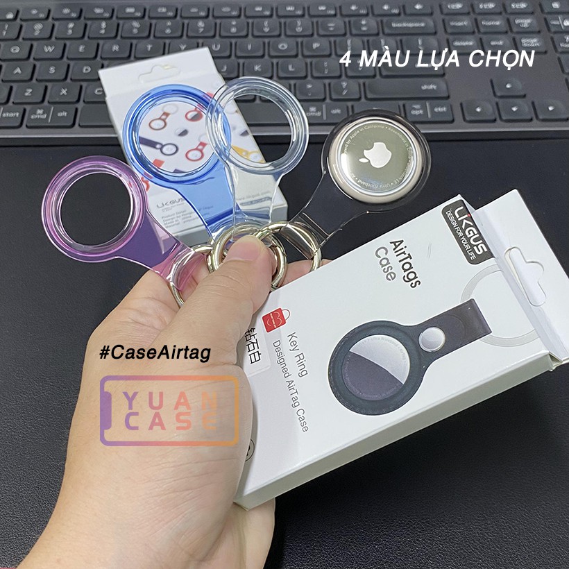 Case Airtag Likgus TPU trong khoét 2 mặt kèm móc khóa - Hàng nhập khẩu