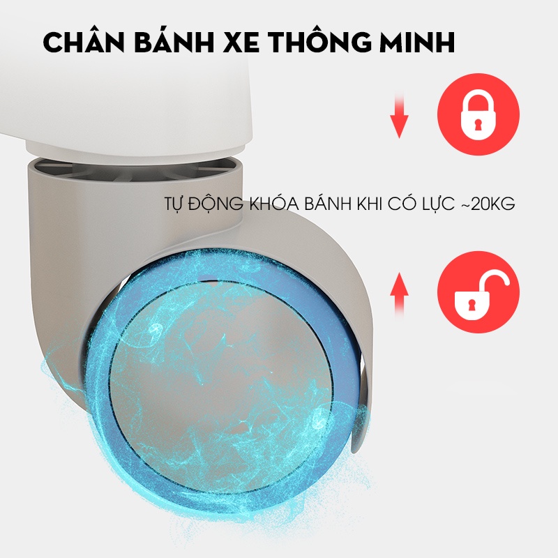 Ghế xoay học sinh cao cấp chống gù, chống cận, Ghế ngồi học tựa lưng đúng tư thế tăng chỉnh chiều cao bằng ben hơi