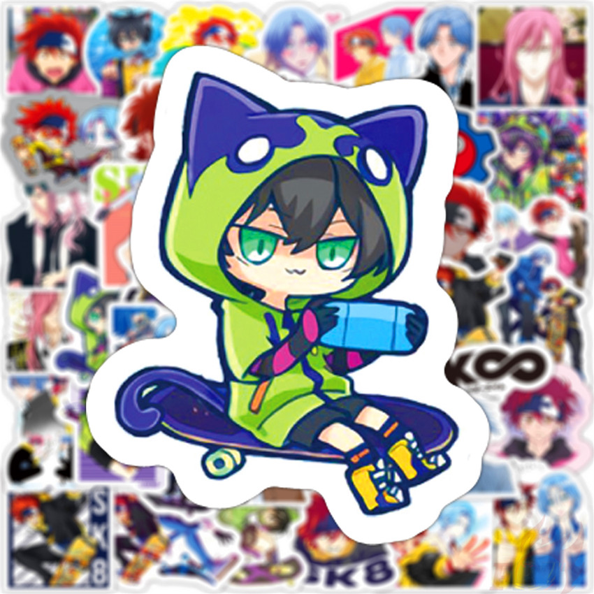 Set 50 miếng dán hình anime The Infinity SK8 02 hỗn hợp chống nước trang trí đa năng