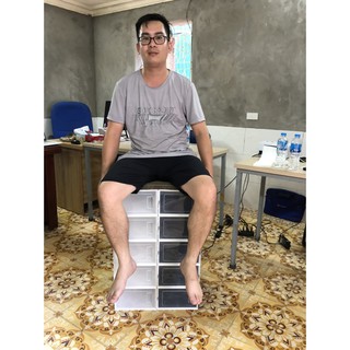 Hộp Đựng Giày Nhựa Cứng Lỗ Thông Hơi Thoáng Khí - Mẫu Mới Size Lớn Cao Cấp