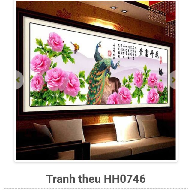 Tranh thêu kín phu thê viên mãn hh0746 (195*76)