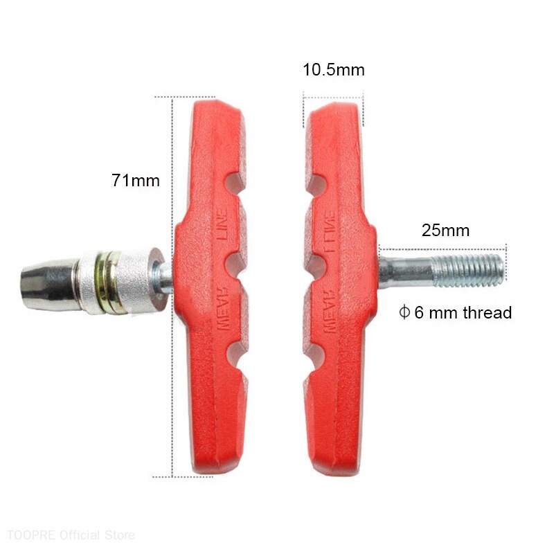 Đệm má phanh V cao su TOOPRE chống mòn không gây tiếng ồn cho xe đạp leo núi